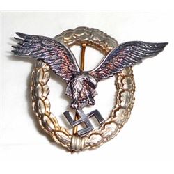 GERMAN NAZI LUFTWAFFE AIR FORCE PILOT BADGE
