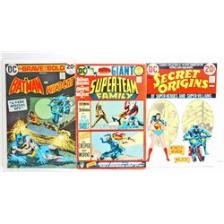 LOT OF 3 VINTAGE COMIC BOOKS - BATMAN, ETC