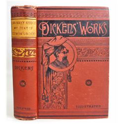 ANTIQUE CHARLES DICKENS "BARNABY RUDGE AND EDWIN DROOD" HARDCOVER BOOK