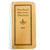 Image 1 : 1925 VINTAGE PORTLAND MASONIC DIRECTORY