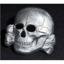 GERMAN NAZI WAFFEN SS OFFICERS VISOR CAP SKULL