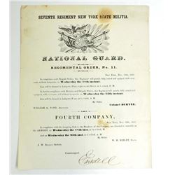 1857 SEVENTH REGIMENTAL ORDERS NO.11