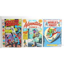 LOT OF 3 VINTAGE COMIC BOOKS - JUSTICE LEAGUE, ETC
