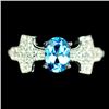 Image 1 : STERLING SILVER SKY BLUE TOPAZ LADIES RING - SIZE 6