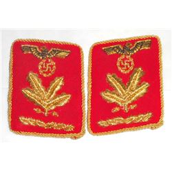 PAIR OF GERMAN NAZI POLITICAL LEADER OFFICERS COLLAR TABS