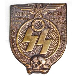 GERMAN NAZI WAFFEN SS FRANKFURT TINNIE BADGE