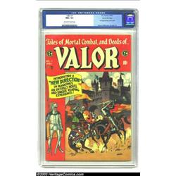 Valor #1 Gaines File pedigree 8/12 (EC, 1955) CGC NM+ 9.6 Off-white to white pages....