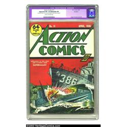 Action Comics #11 Rockford pedigree (DC, 1939) CGC Apparent VF+ 8.5 Extensive (P) Cream to off-wh...