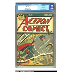 Action Comics #15 (DC, 1939) CGC FN- 5.5 Light tan to off-white pages....