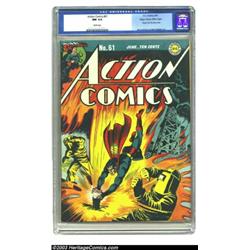 Action Comics #61 Mile High pedigree (DC, 1943) CGC NM 9.4 White pages....