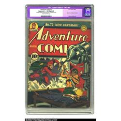 Adventure Comics #72 (DC, 1942) CGC Apparent GD- 1.8 Slight (A) Cream to off-white pages....