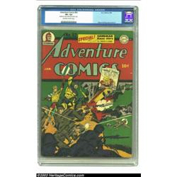 Adventure Comics #82 Mile High pedigree (DC, 1943) CGC VF+ 8.5 Off-white to white pages. Manhunte...