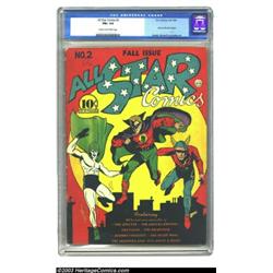 All Star Comics #2 (DC, 1940) CGC FN+ 6.5 Cream to off-white pages. With figure swipes of the Fla...