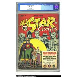 All Star Comics #7 (DC, 1941) CGC VG+ 4.5 Off-white pages....