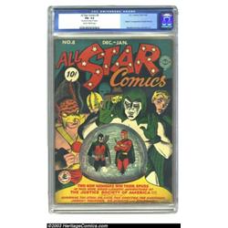 All Star Comics #8 (DC, 1942) CGC FN+ 6.5 Slightly brittle pages....
