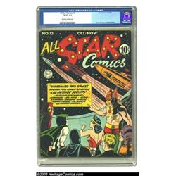 All Star Comics #13 (DC, 1942) CGC FN/VF 7.0 Off-white to white pages. <B>All Star...