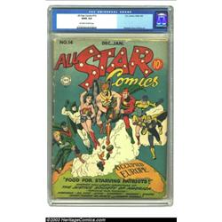 All Star Comics #14 (DC, 1942) CGC GD/VG 3.0 Off-white to white pages. J. Gallagher's patriotic c...