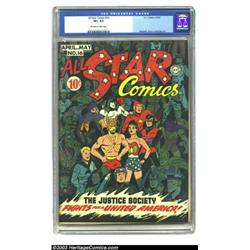 All Star Comics #16 (DC, 1943) CGC VF+ 8.5 Off-white to white pages. Many of the most classic cov...