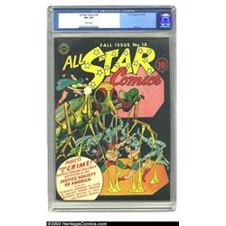All Star Comics #18 (DC, 1943) CGC VF+ 8.5 White pages. This is a gorgeous copy from one of the m...