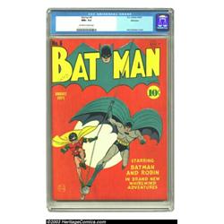 Batman #6 Allentown pedigree (DC, 1941) CGC NM+ 9.6 Off-white to white pages. It's not clear to u...