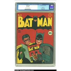 Batman #8 (DC, 1942) CGC VF+ 8.5 Off-white to white pages. Early <B>Bats...