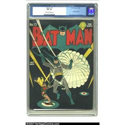Batman #13 (DC, 1942) CGC VF- 7.5 Cream to off-white pages....