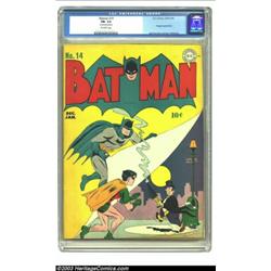 Batman #14 (DC, 1943) CGC FN- 5.5 Off-white pages....