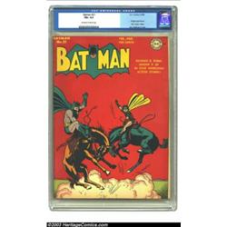 Batman #21 (DC, 1944) CGC FN+ 6.5 Off-white to white pages....