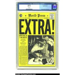 Extra! #3 Gaines File pedigree 5/12 (EC, 1955) CGC NM 9.4 White pages. Innovative to the end, Joh...