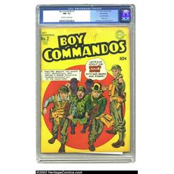 Boy Commandos #2 Pennsylvania pedigree (DC, 1943) CGC NM- 9.2 Off-white to white pages....