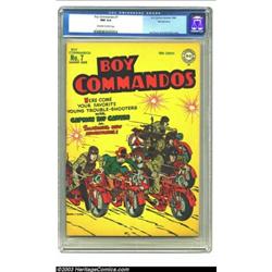 Boy Commandos #7 Pennsylvania pedigree (DC, 1944) CGC NM 9.4 Off-white to white pages....