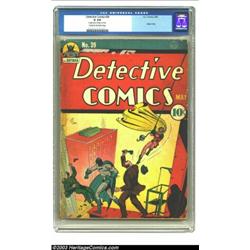 Detective Comics #39 (DC, 1940) CGC GD 2.0 Cream to off-white pages....