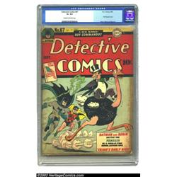 Detective Comics #67 (DC, 1942) CGC GD+ Cream to off-white pages. That most crafty of Batman's fo...