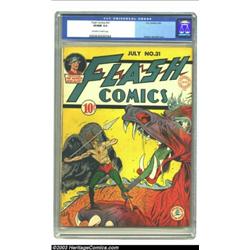 Flash Comics #31 (DC, 1942) CGC VF/NM 9.0 Off-white to white pages....