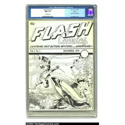 Flash Comics Ashcan Edition V1#1 (DC, 1939) CGC NM+ 9.6 Off-white pages. In late 1939, DC and Faw...