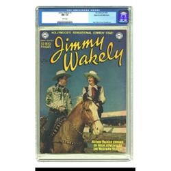 Jimmy Wakely #7 Mile High pedigree (DC, 1950) CGC NM 9.4 White pages. The charming photo cover of...