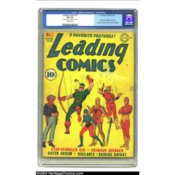 Leading Comics #1 (DC, 1941) CGC VG 4.0 Off-white pages. DC's second-string superheroes needed a...