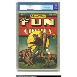 More Fun Comics #51 (DC, 1940) CGC GD- 1.8 Off-white pages....