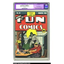More Fun Comics #53 (DC, 1940) CGC Apparent VF+ 8.5 Slight (P) Off-white pages. Part II of the Sp...