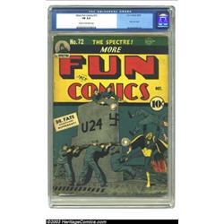 More Fun Comics #72 (DC, 1941) CGC FN 6.0 Cream to off-white pages....