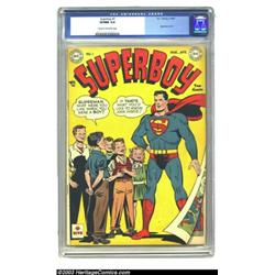 Superboy #1 (DC, 1949) CGC VF/NM 9.0 Cream to off-white pages. It took four years from the first...