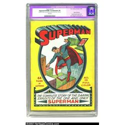 Superman #1 (DC, 1939) CGC Apparent VF/NM 9.0 Extensive (P) White pages. A truly historic book, <...