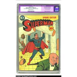 Superman #4 (DC, 1940) CGC Apparent FN- 5.5 Slight (A) Off-white to white pages....
