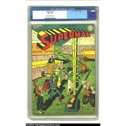 Superman #31 (DC, 1944) CGC VF+ 8.5 Off-white to white pages. The cover is by Wayne Boring, who d...