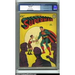 Superman #33 (DC, 1945) CGC VF+ 8.5 Off-white to white pages....