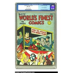 World's Finest Comics #8 (DC, 1942) CGC VG+ 4.5 Off-white to white pages....