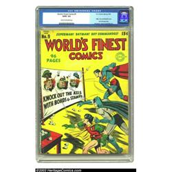 World's Finest Comics #9 (DC, 1943) CGC GD/VG 3.0 Cream to off-white pages. With Superman, Batman...