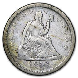 1856 Liberty Seated Quarter VF