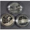 Image 1 : 3 - U.S. COMMEM PROOF SILVER DOLLARS, BOX/COA - 1991 KOREA, 1992 WHITE HOUSE and