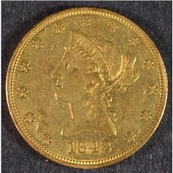 1842-O $10 GOLD LIBERTY AU